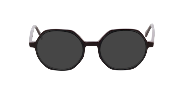 Toledo Tweelaags zwart & bordeauxroodbor AcetaatEyeglass Frames van B24, met getinte lenzen