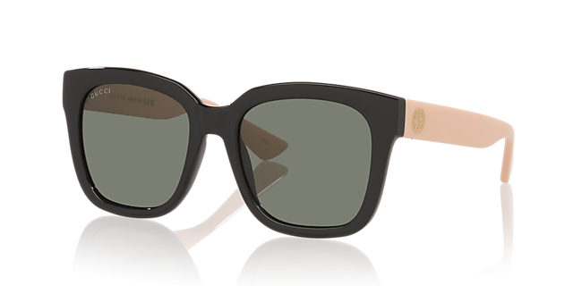 GG1338S Glänzendes Schwarz KunststoffSunglass Frames von B24, Dreiviertelansicht