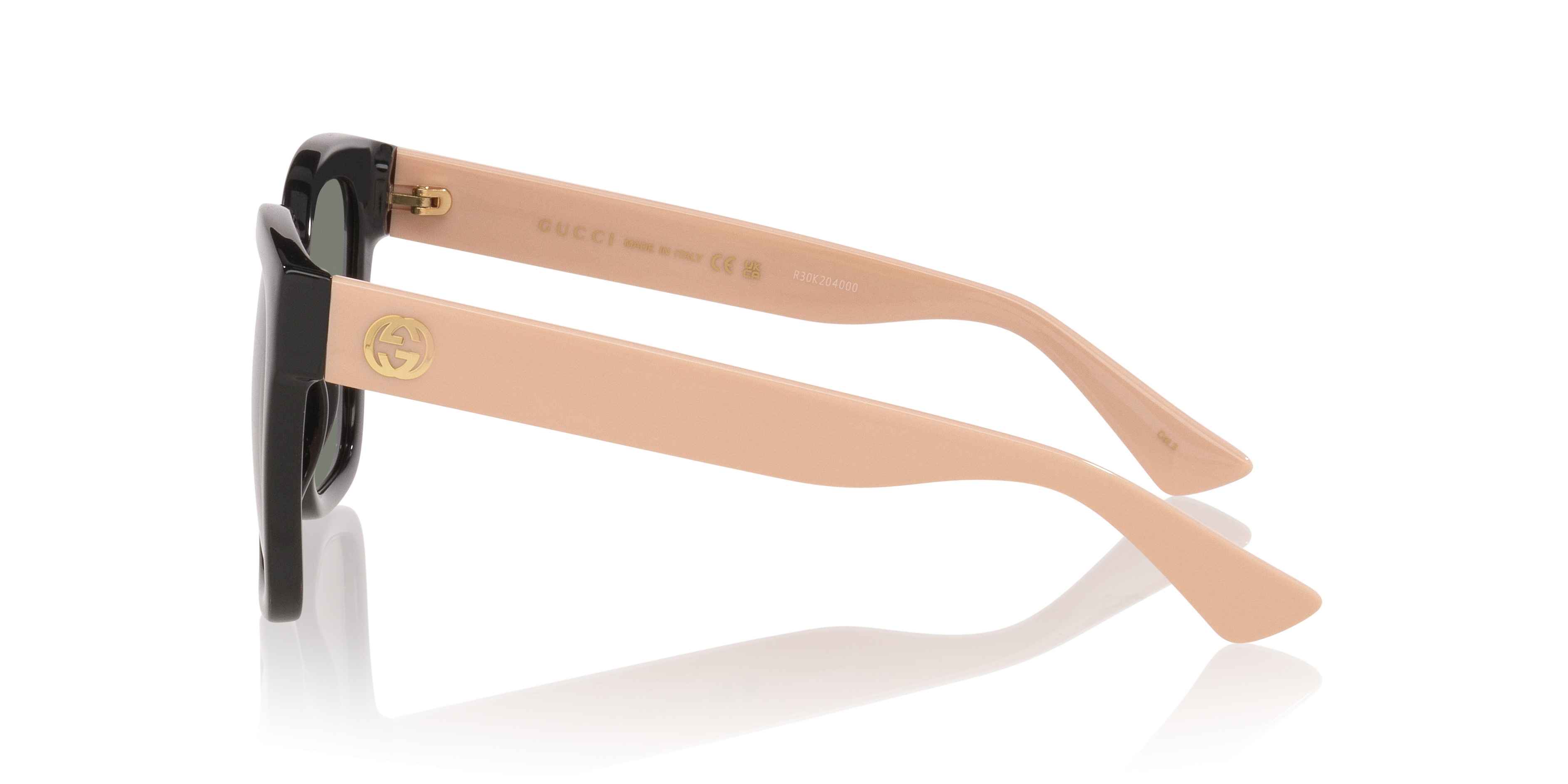 GG1338S Zwart glanzend KunststofSunglass Frames van B24, Zijaanzicht