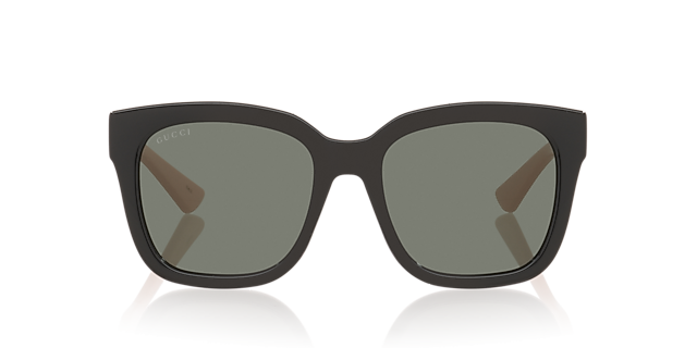 GG1338S Glänzendes Schwarz KunststoffSunglass Frames von B24, Vorderansicht