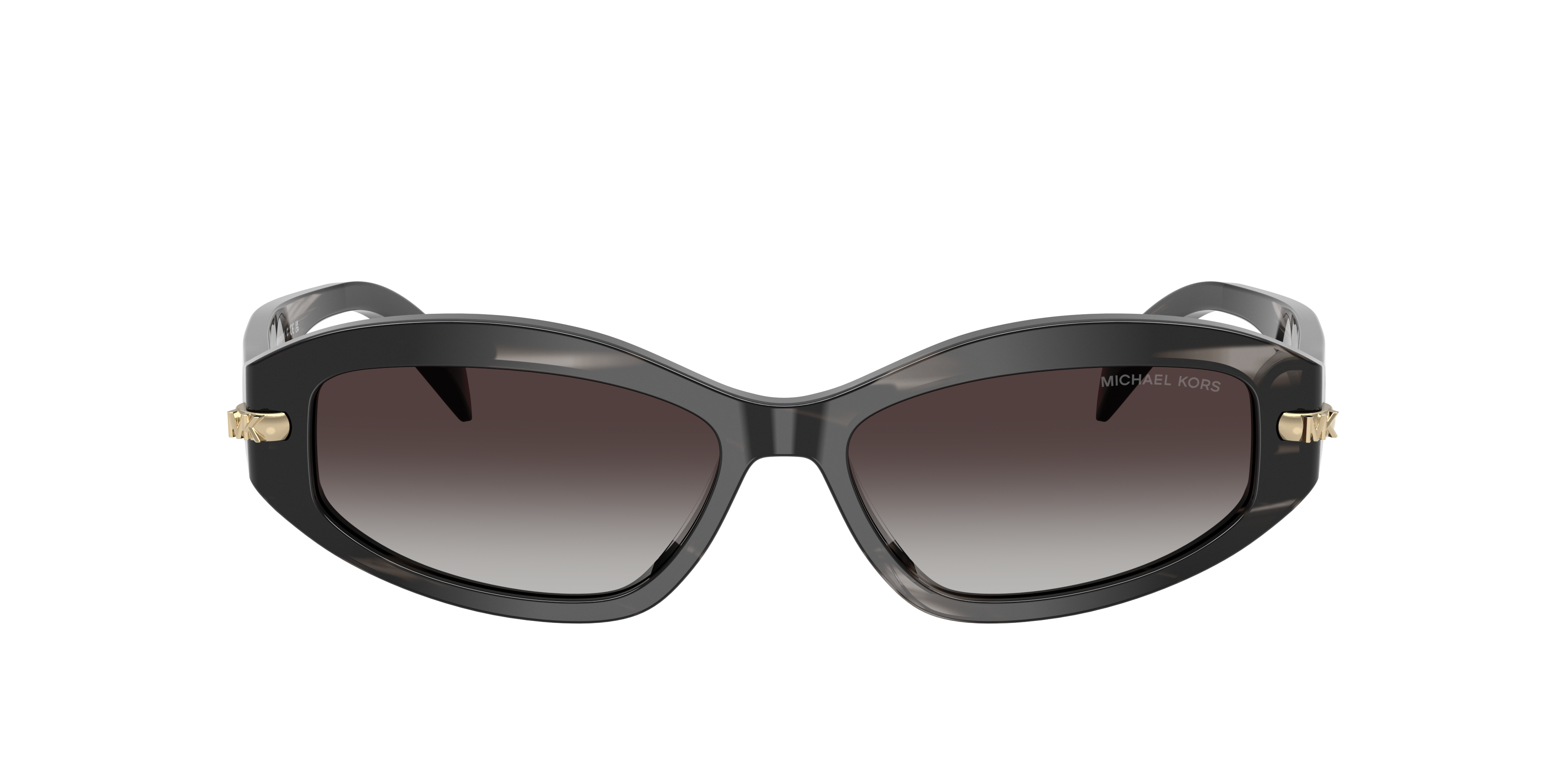 MK2260D Zwart Hoorn AcetaatSunglass Frames van B24, met getinte lenzen