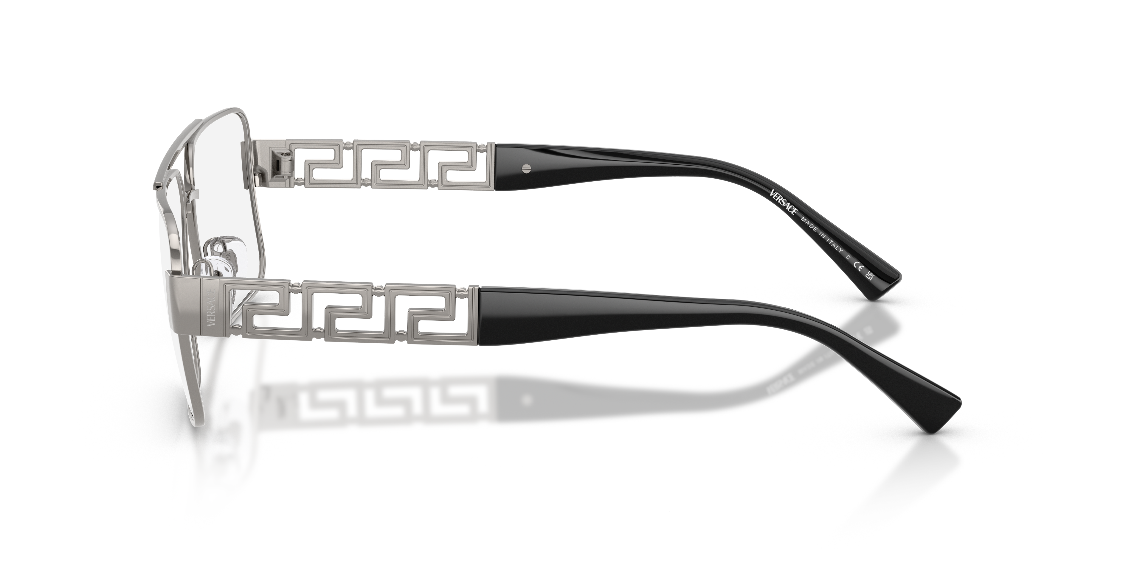 VE1308 Staalgrijs MetaalEyeglass Frames van B24, Zijaanzicht