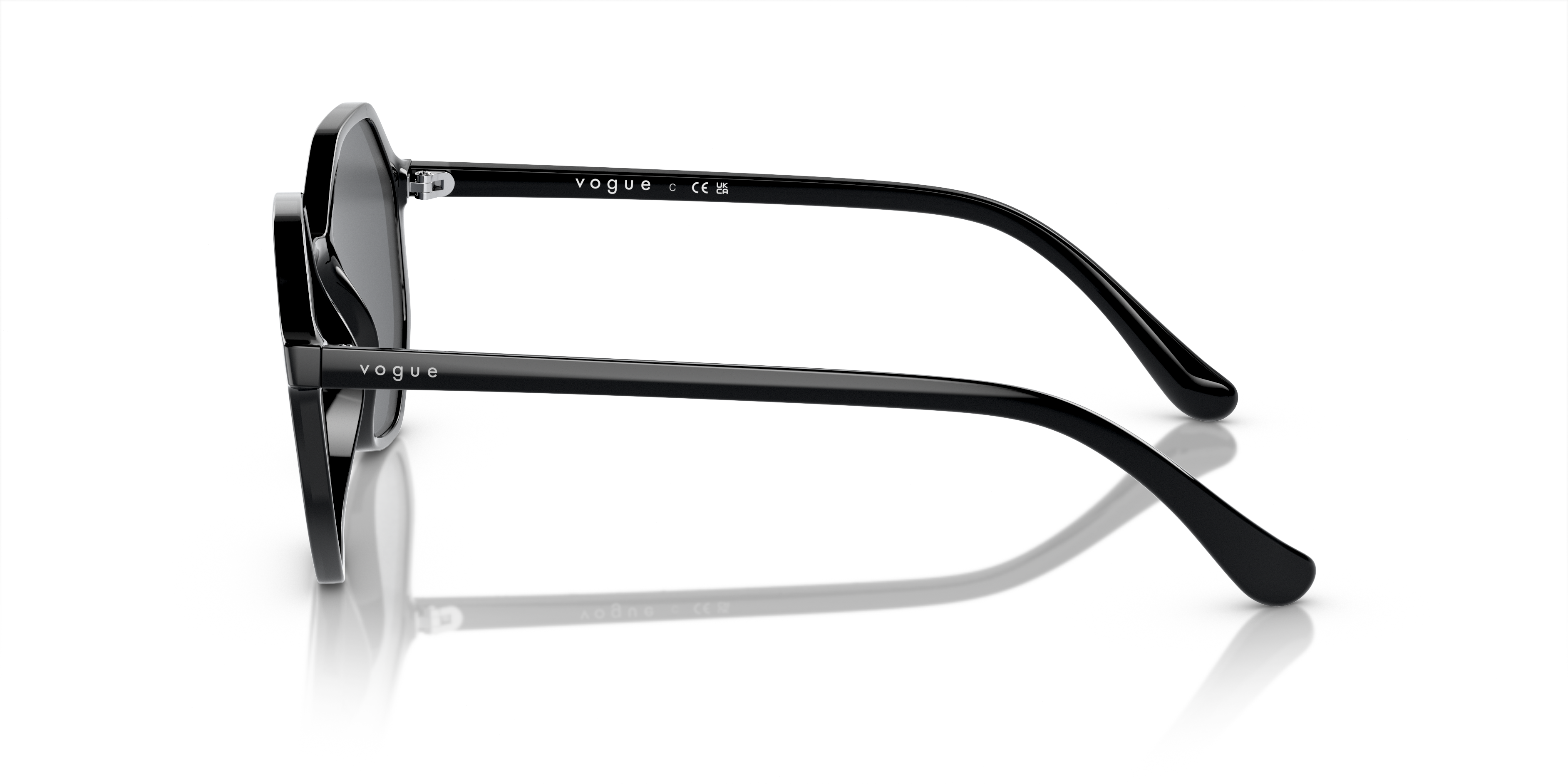 VO5222S Zwart KunststofSunglass Frames van B24, Zijaanzicht