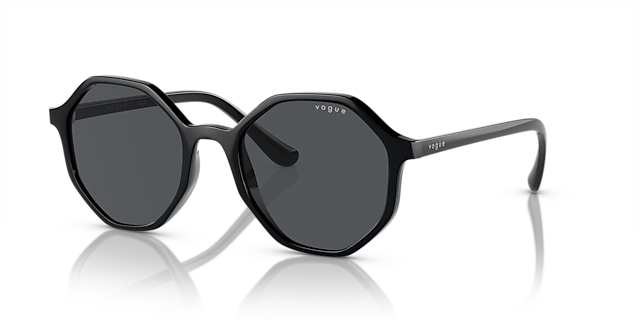 VO5222S Zwart KunststofSunglass Frames van B24, Hoekweergave