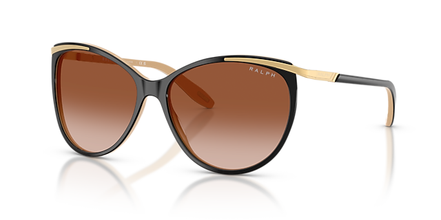RA5150 Shiny Black On Nude & Gold AcetaatSunglass Frames van B24, Hoekweergave