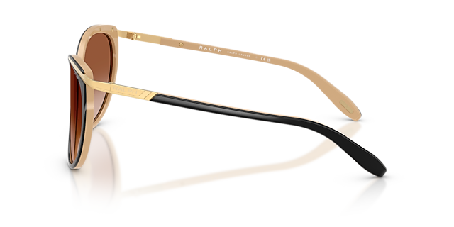 RA5150 Shiny Black On Nude & Gold AcetaatSunglass Frames van B24, Zijaanzicht