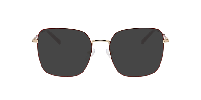 Tribeca Goud  &  bordeauxroodbo MetaalEyeglass Frames van B24, met getinte lenzen