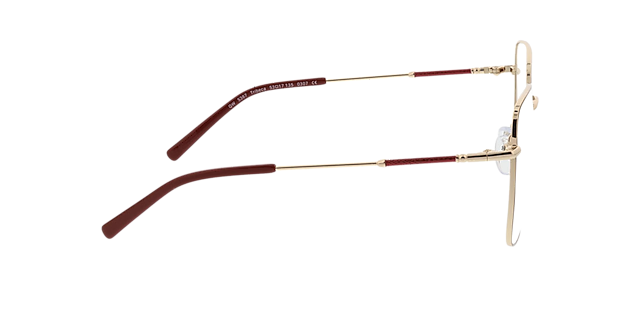 Tribeca Goud  &  bordeauxroodbo MetaalEyeglass Frames van B24, Zijaanzicht