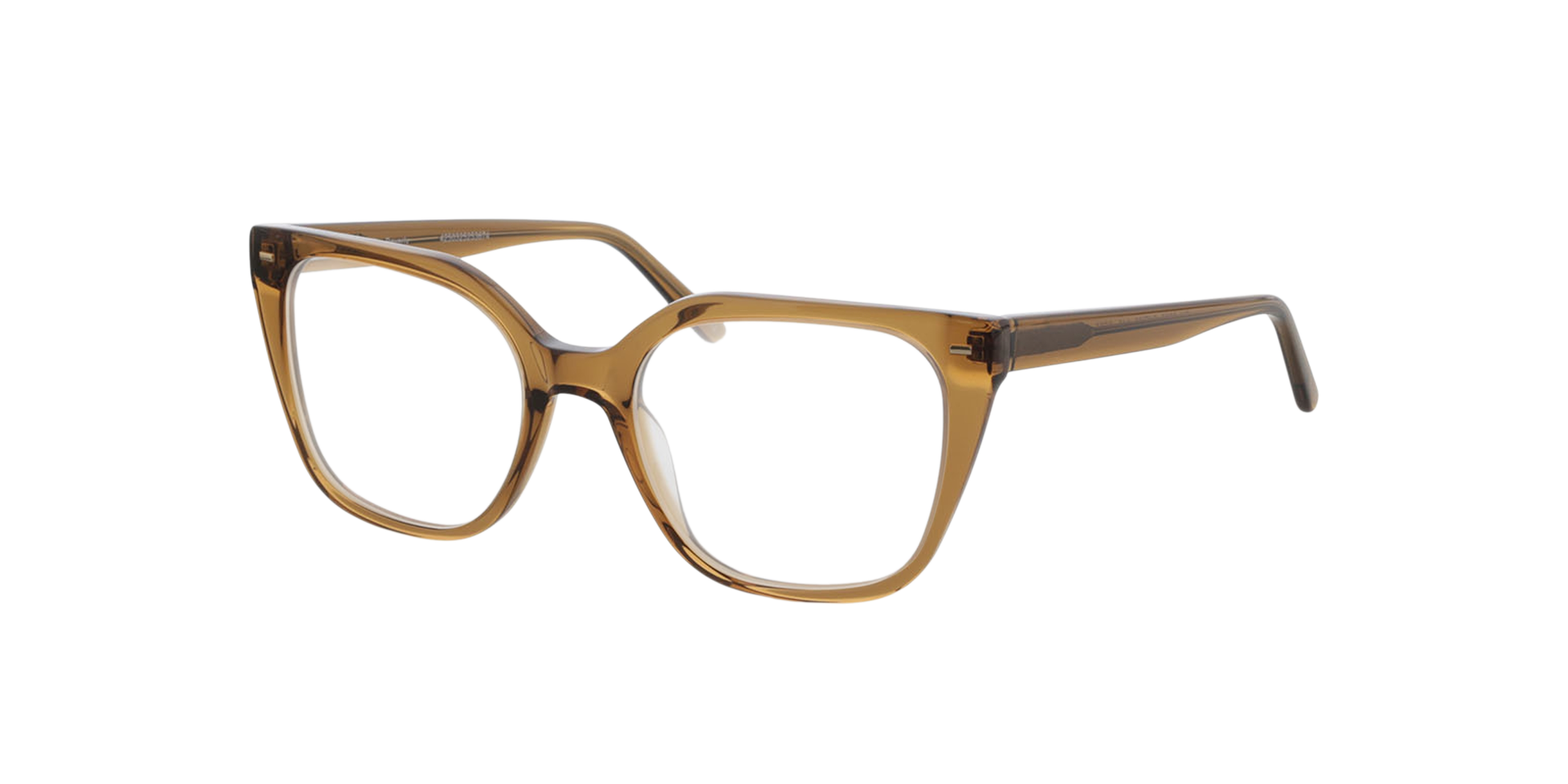 Beverly Kristal Bruin AcetaatEyeglass Frames van B24, Hoekweergave