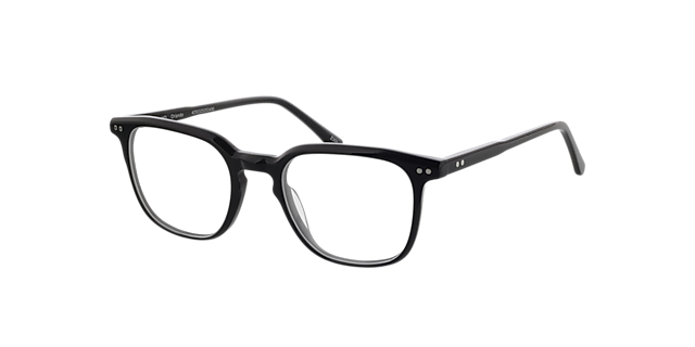 Orlando Zwart AcetaatEyeglass Frames van B24, Hoekweergave