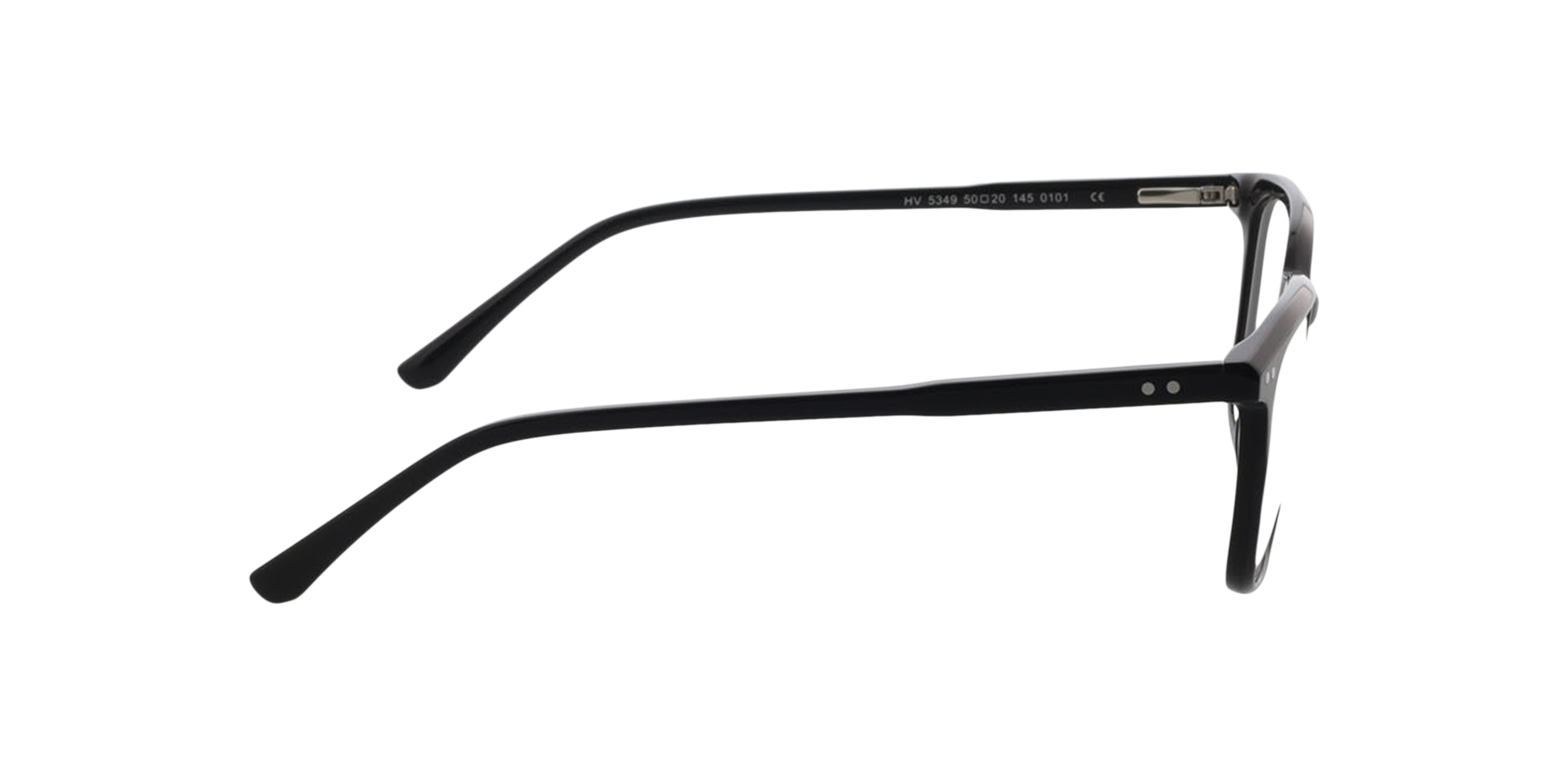 Orlando Zwart AcetaatEyeglass Frames van B24, Zijaanzicht