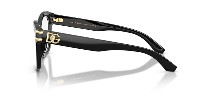 DG3419 Zwart AcetaatEyeglass Frames van B24, Zijaanzicht