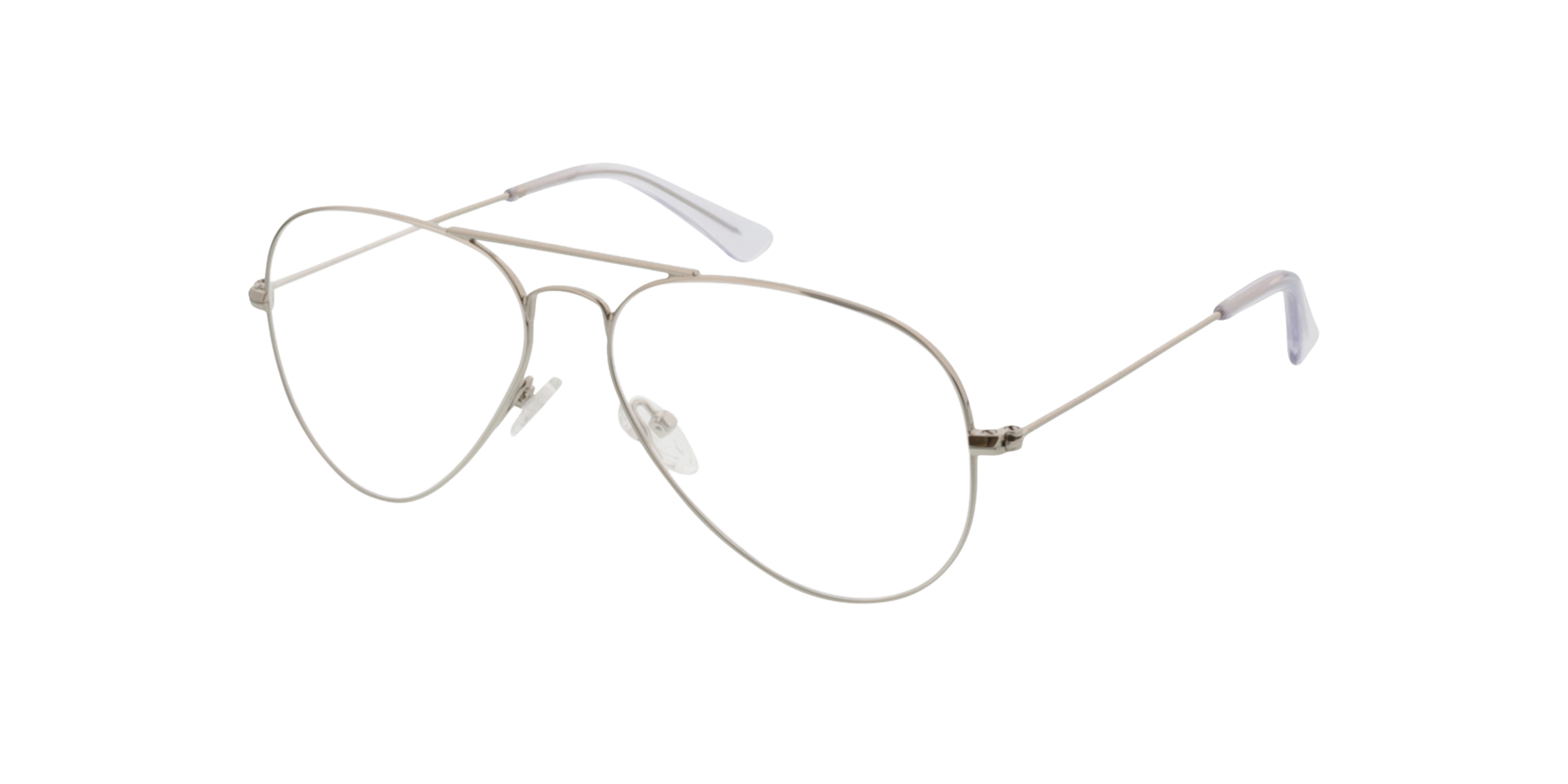 Savannah Silber MetallEyeglass Frames von B24, Dreiviertelansicht