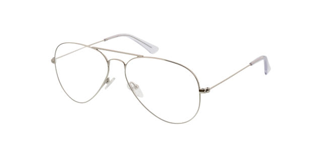 Savannah Silber MetallEyeglass Frames von B24, Dreiviertelansicht