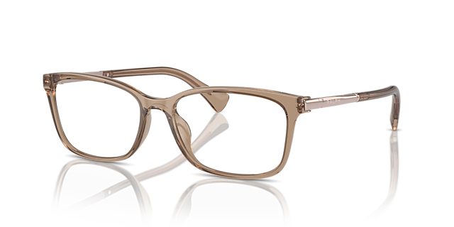 RA7160U Transparent Beige KunststoffEyeglass Frames von B24, Dreiviertelansicht