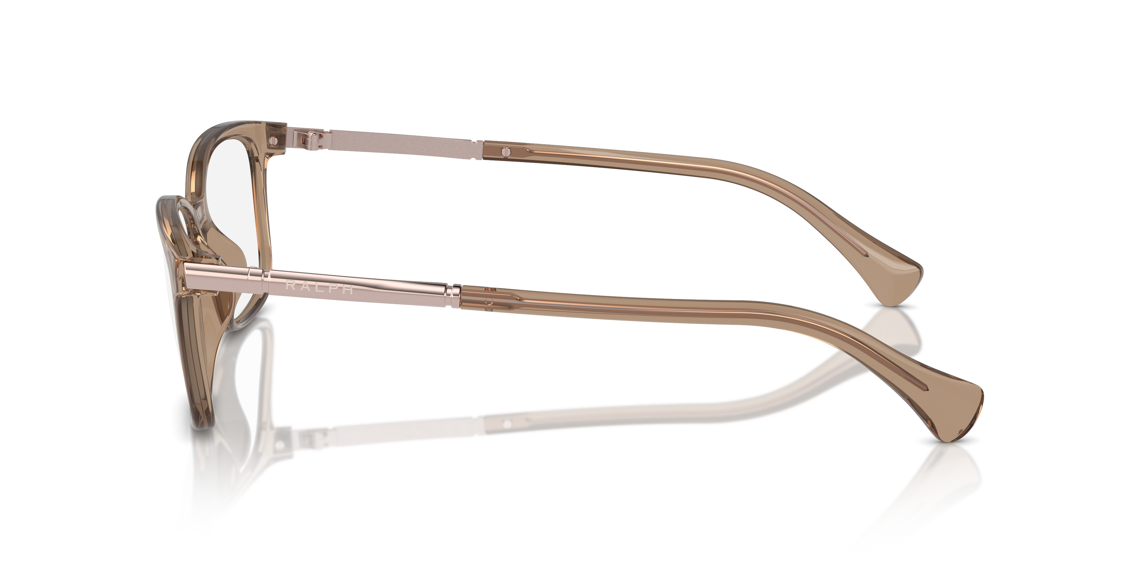 RA7160U Transparant Beige KunststofEyeglass Frames van B24, Zijaanzicht