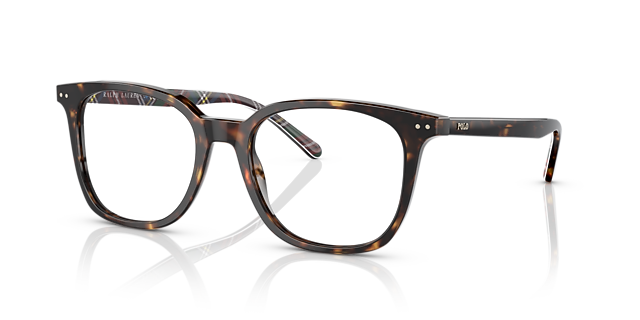 PH2256 Glänzendes Dunkelhavana AcetatEyeglass Frames von B24, Dreiviertelansicht