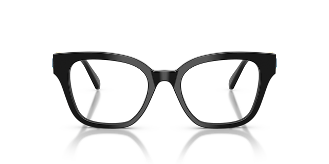 SK2048 Zwart AcetaatEyeglass Frames van B24, Vooraanzicht