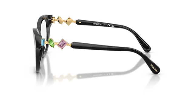 SK2048 Zwart AcetaatEyeglass Frames van B24, Zijaanzicht