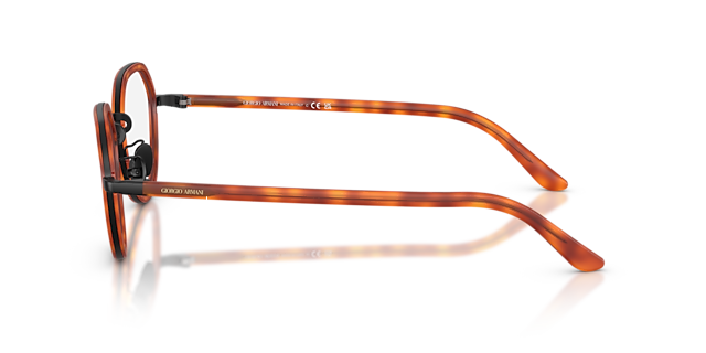 AR5167 Brown Turtle MetallEyeglass Frames von B24, Seitenansicht