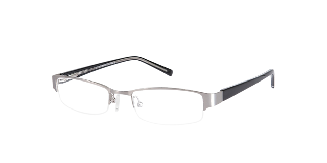 Norwich Zilver & zwart MetaalEyeglass Frames van B24, Hoekweergave