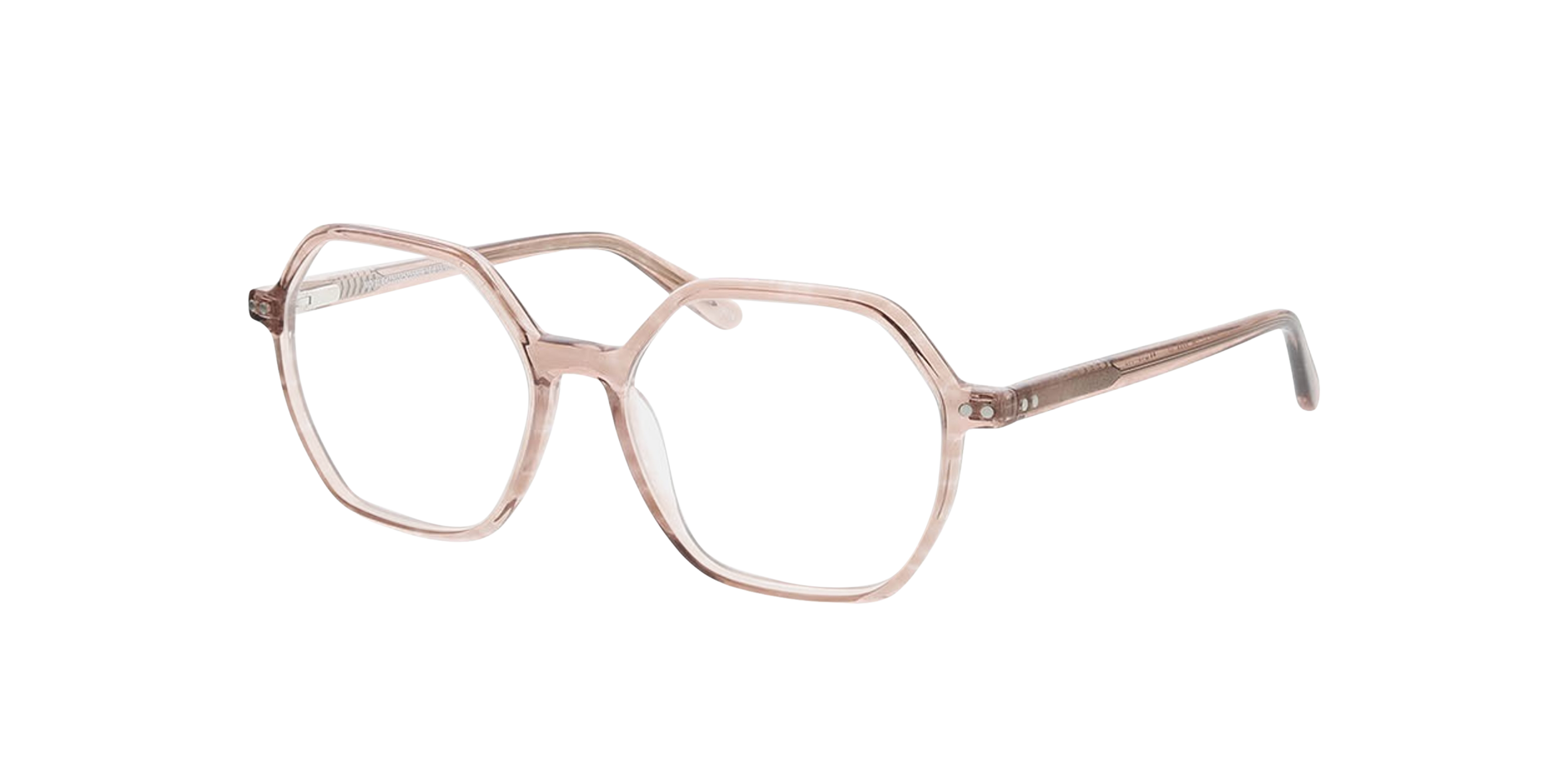 Nizza Beige Hornfarben AcetatEyeglass Frames von B24, Dreiviertelansicht