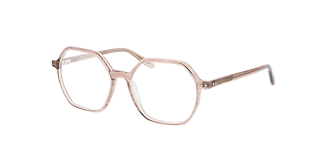 Nizza Beige hoorn AcetaatEyeglass Frames van B24, Hoekweergave