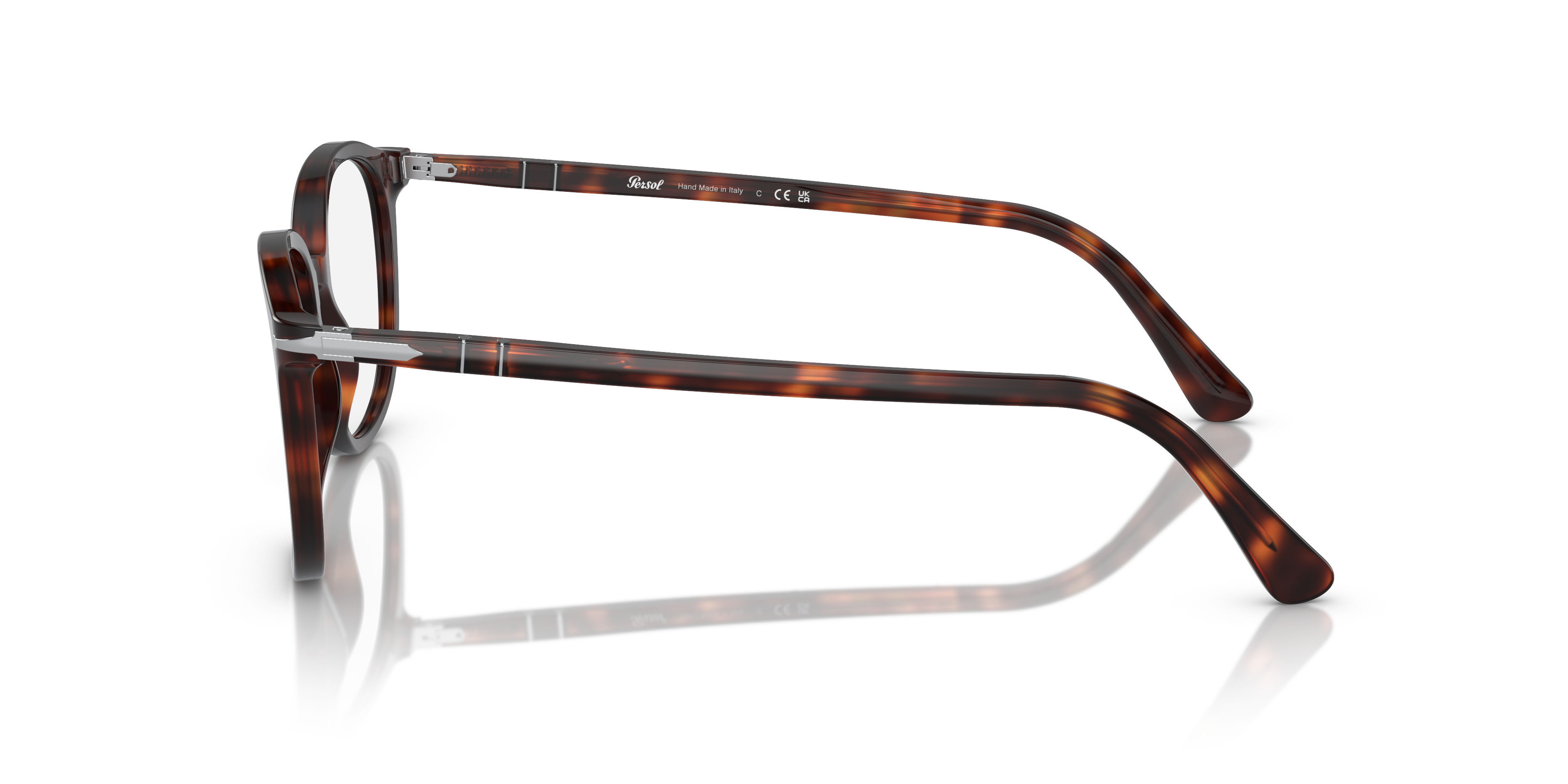 PO3317V Havana AcetatEyeglass Frames von B24, Seitenansicht