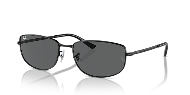 RB3732 Schwarz MetallSunglass Frames von B24, Dreiviertelansicht