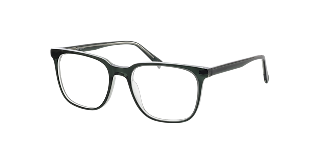 Baker Tweelaags groen  &  kristal AcetaatEyeglass Frames van B24, Hoekweergave