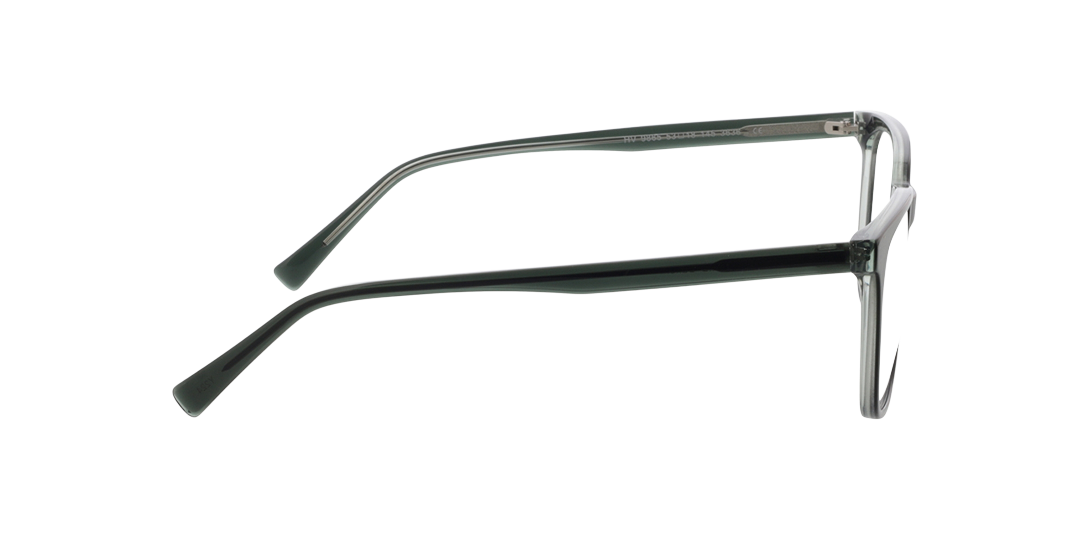 Baker Tweelaags groen  &  kristal AcetaatEyeglass Frames van B24, Zijaanzicht