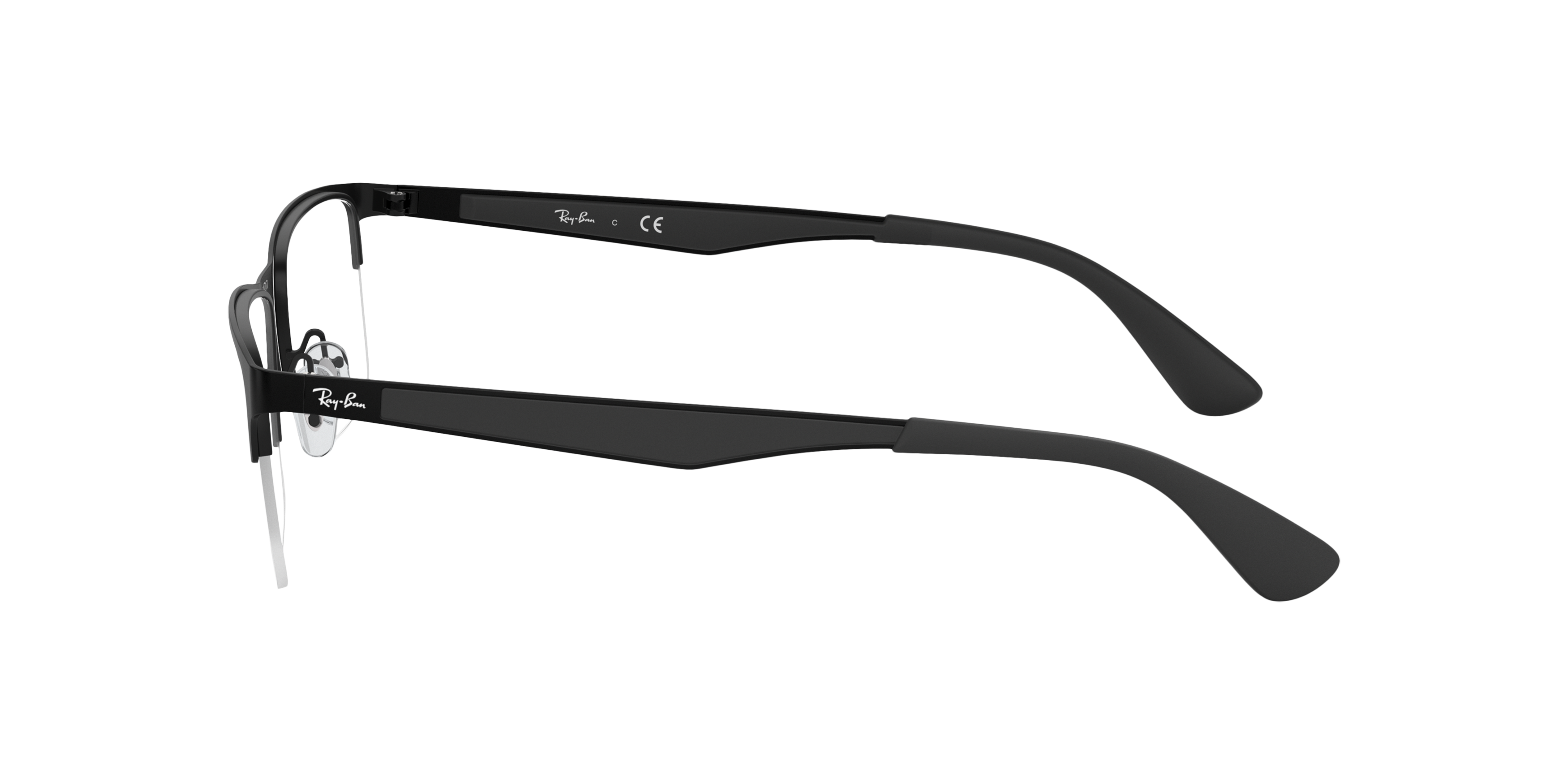 RB6335 Schwarz MetallEyeglass Frames von B24, Seitenansicht