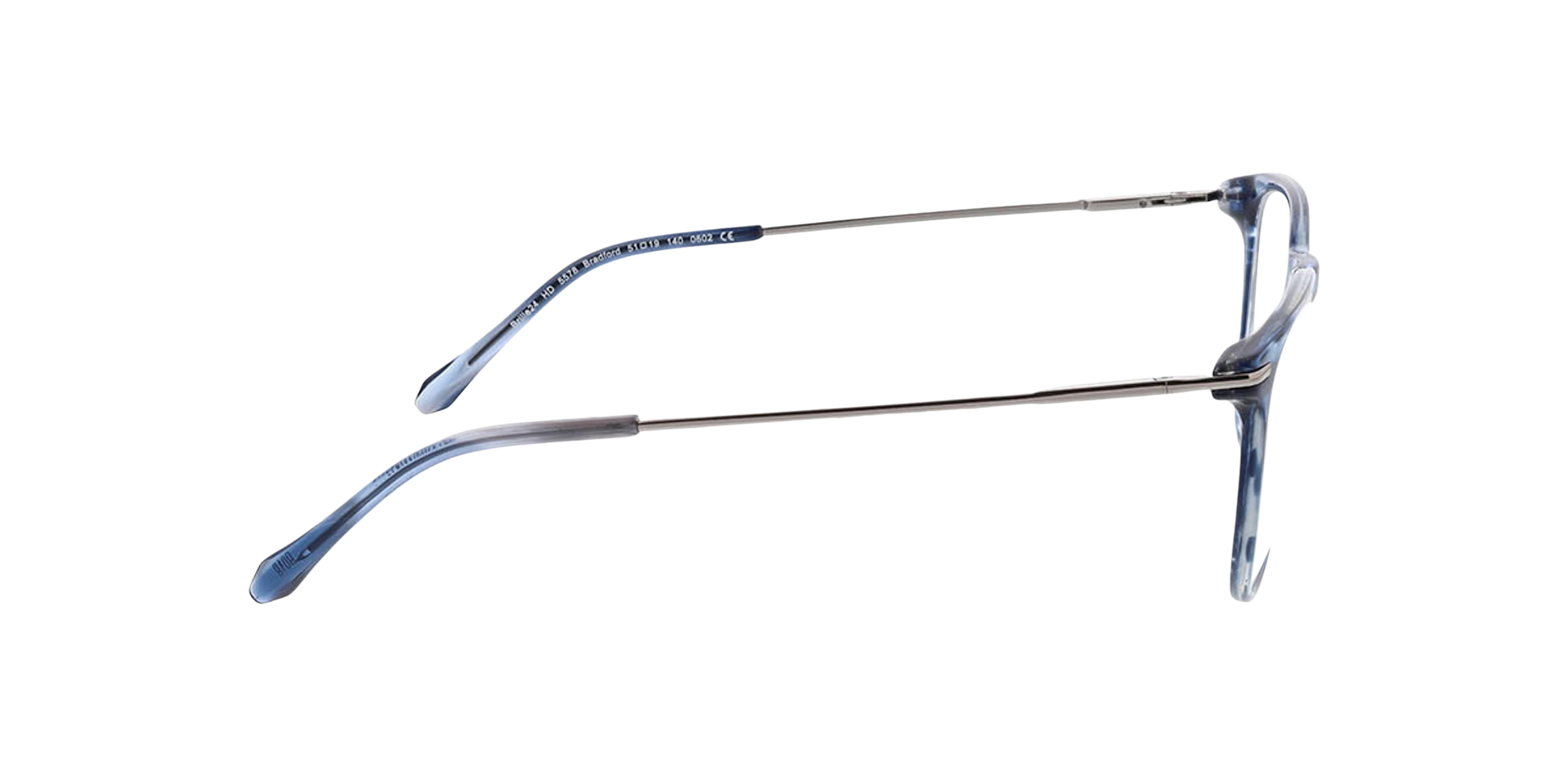 Bradford Blau Hornfarben AcetatEyeglass Frames von B24, Seitenansicht