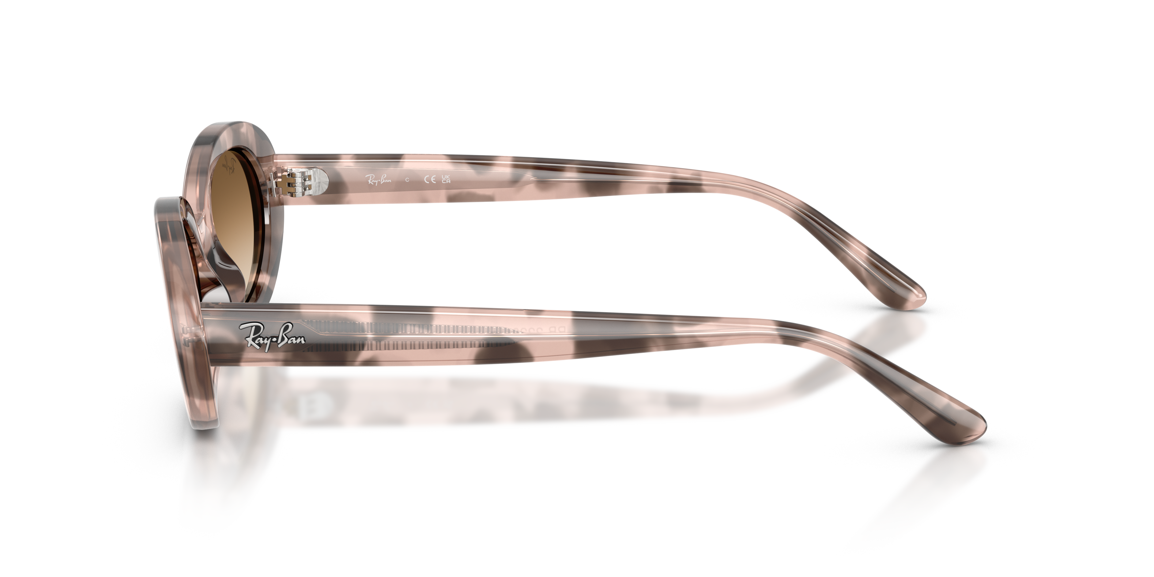 RB2223 Opal Pink Havana KunststoffSunglass Frames von B24, Seitenansicht