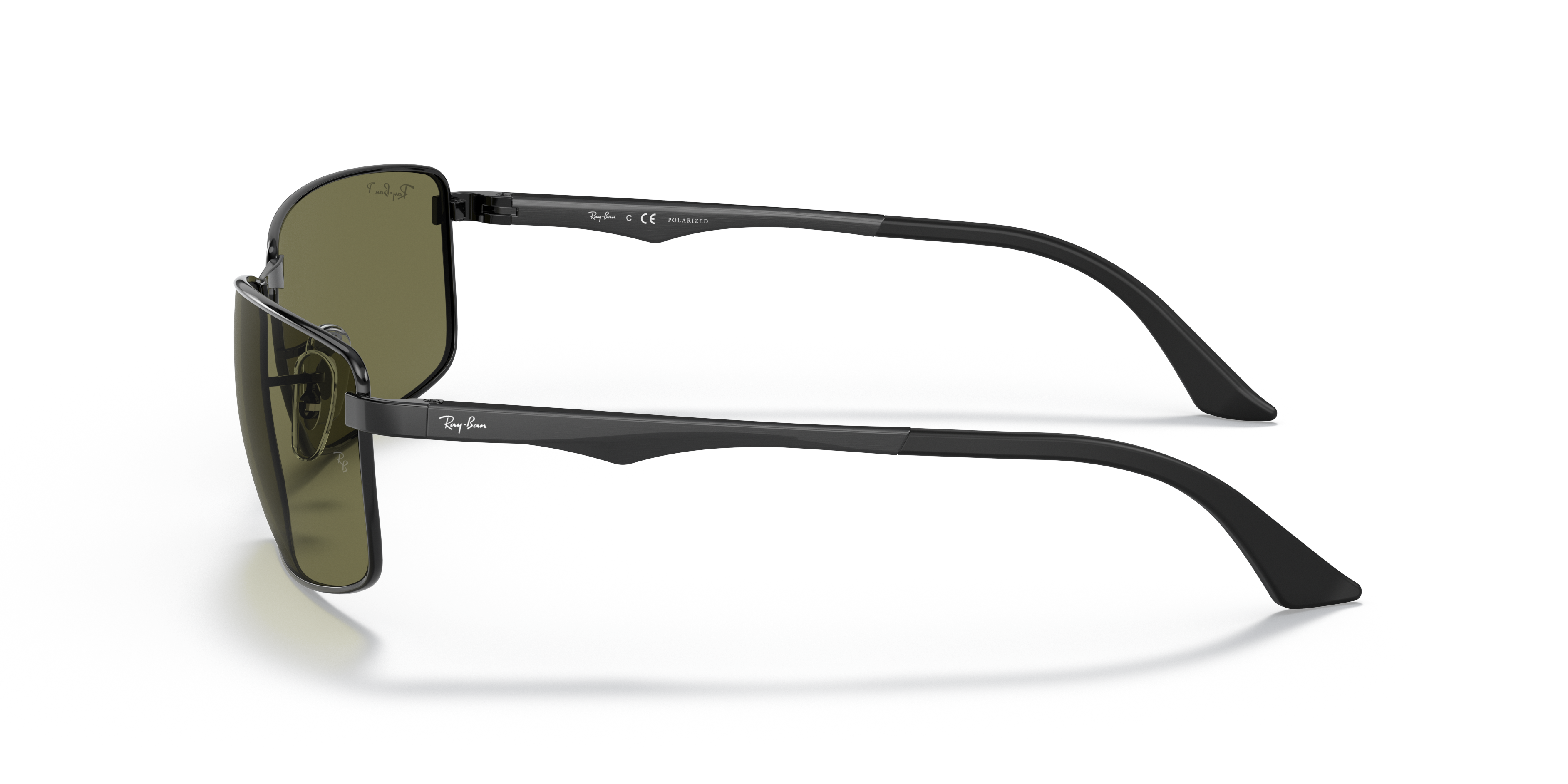 RB3498 Zwart MetaalSunglass Frames van B24, Zijaanzicht