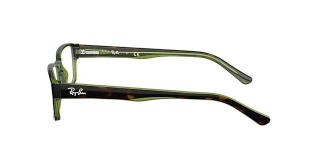 RB5169 Havana op groen AcetaatEyeglass Frames van B24, Zijaanzicht