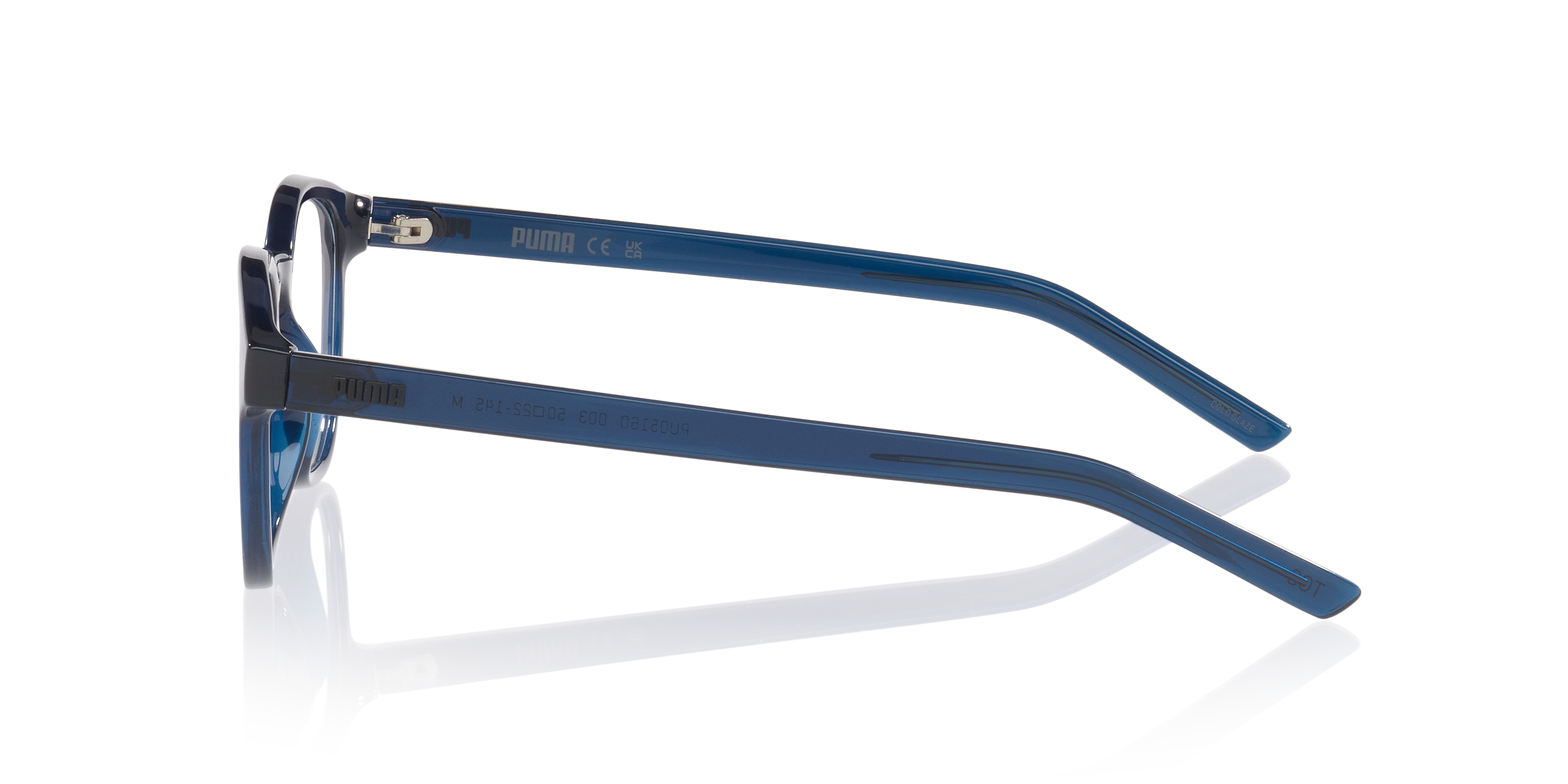 PU0516O Blauw KunststofEyeglass Frames van B24, Zijaanzicht