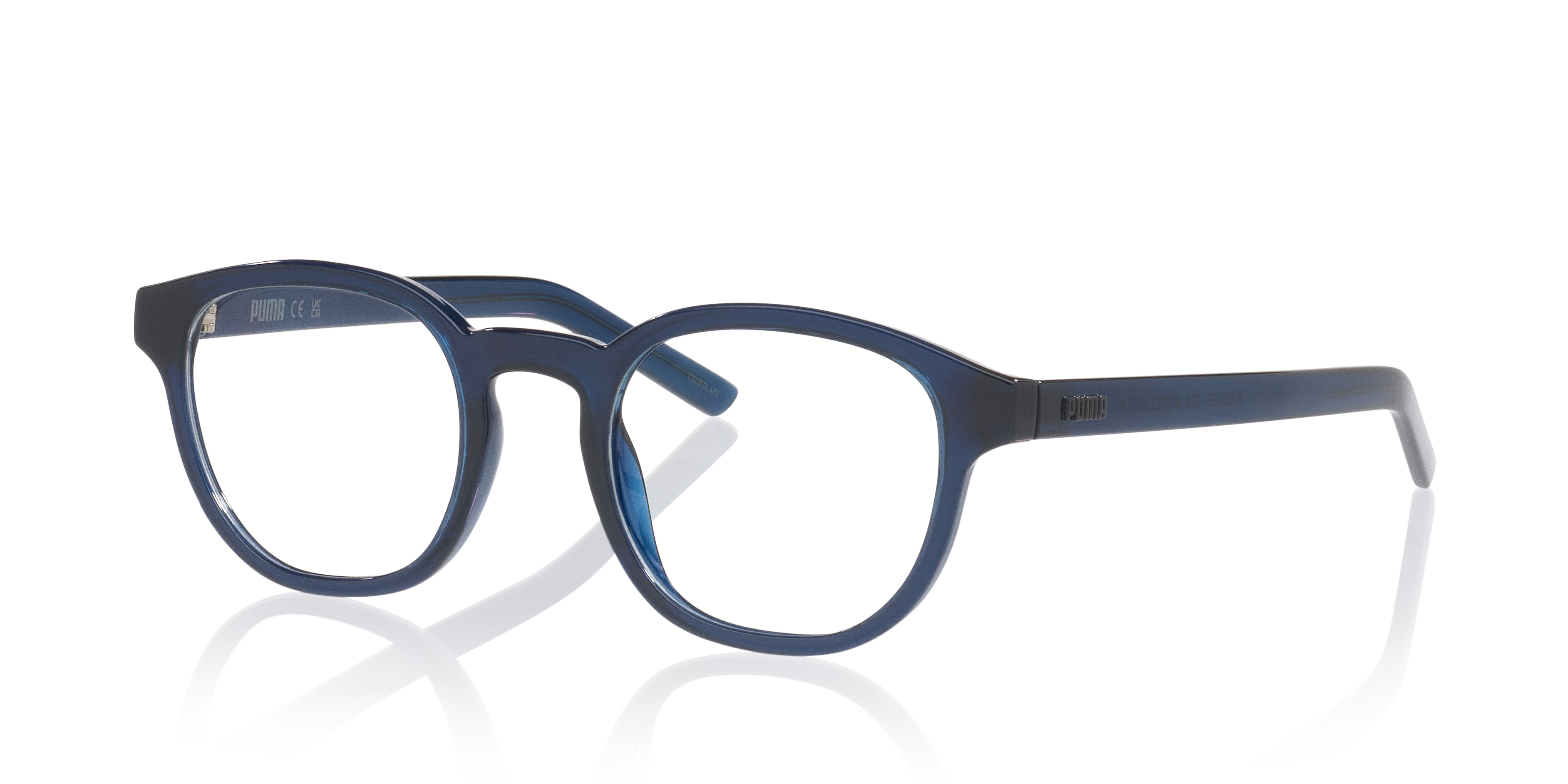 PU0516O Blauw KunststofEyeglass Frames van B24, Hoekweergave