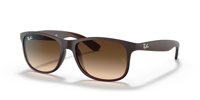 RB4202 Bruin KunststofSunglass Frames van B24, Hoekweergave