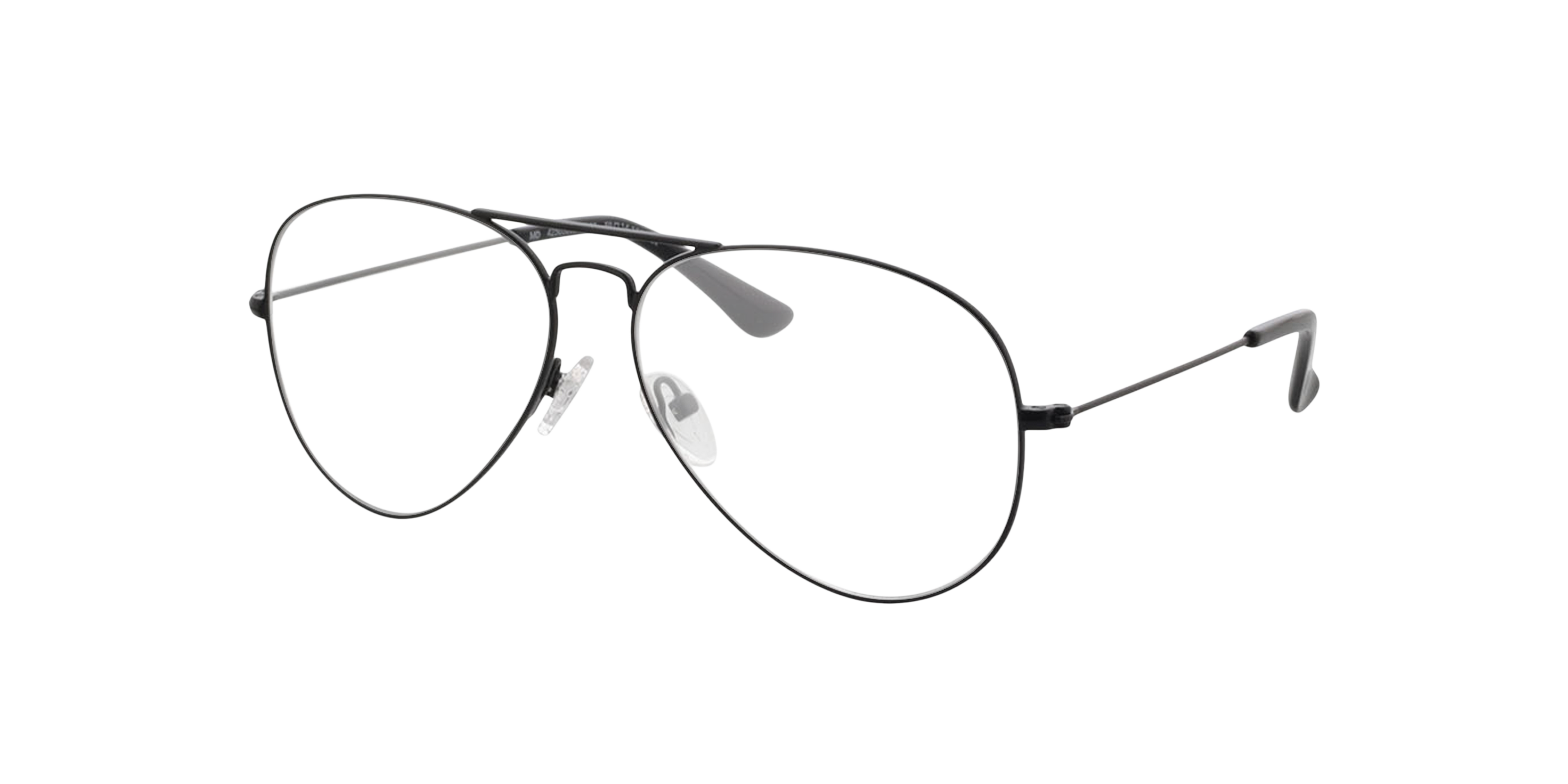 Manhattan Schwarz MetallEyeglass Frames von B24, Dreiviertelansicht