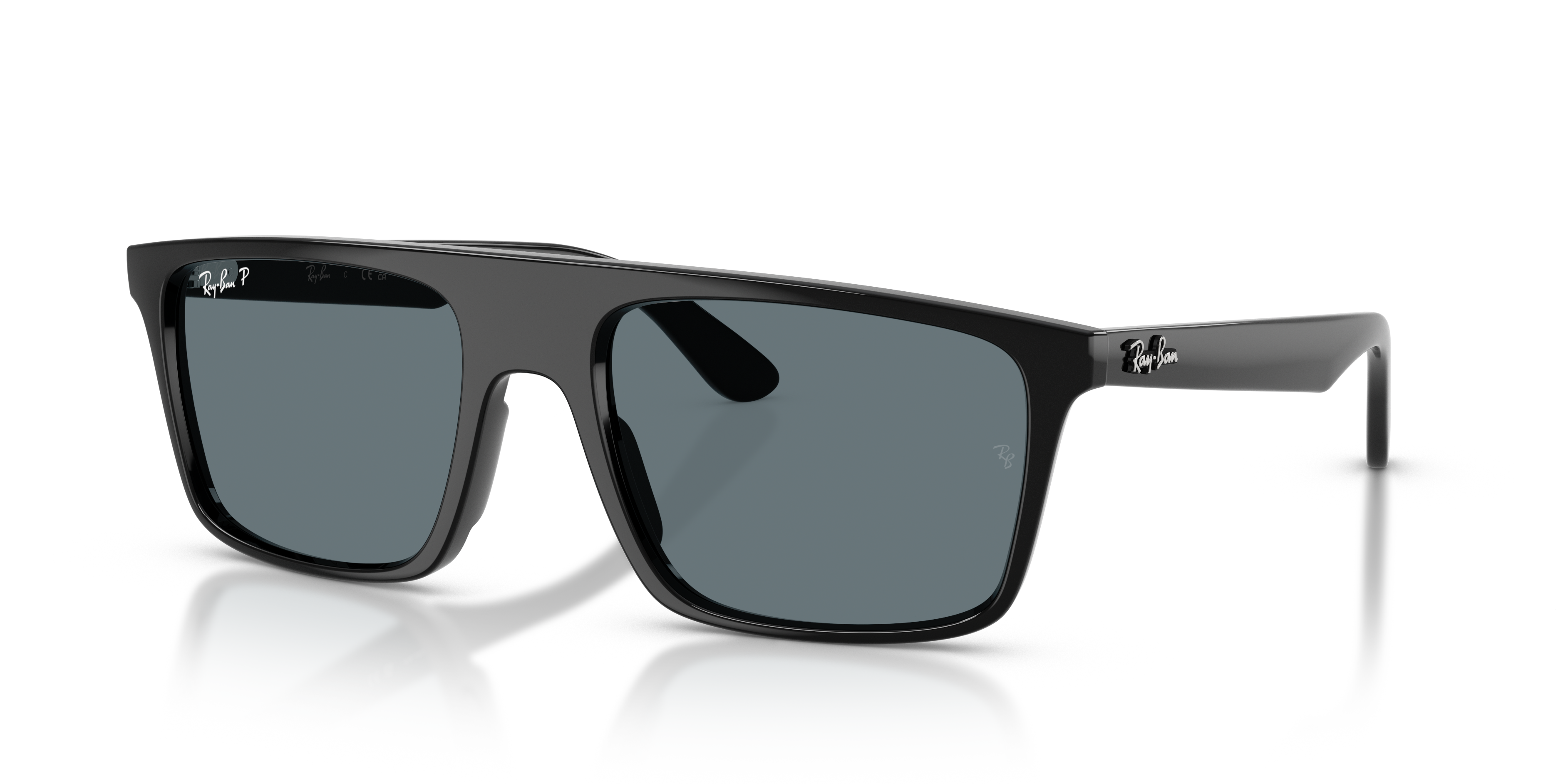 RB2222 Zwart KunststofSunglass Frames van B24, Hoekweergave