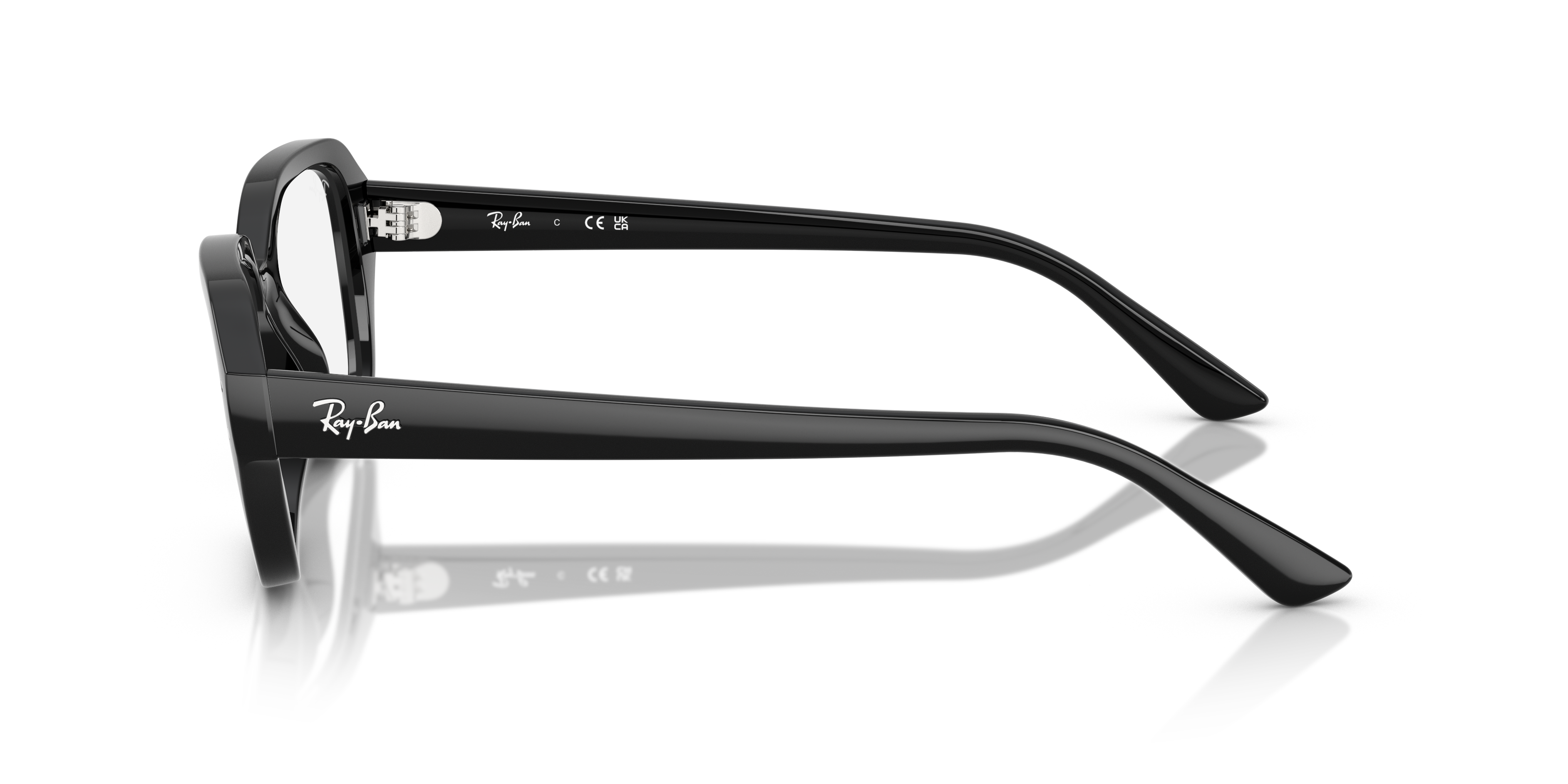 RB7258 Zwart KunststofEyeglass Frames van B24, Zijaanzicht