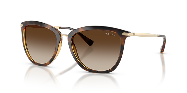 RA5245 Glanzend donker Havana KunststofSunglass Frames van B24, Hoekweergave