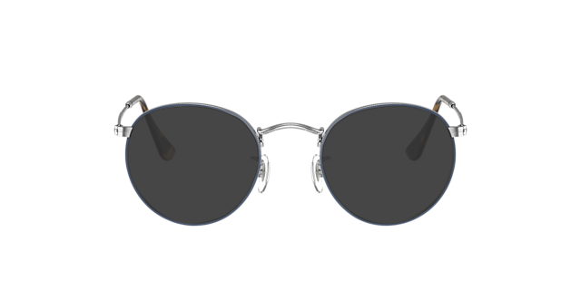 RB3447V Blau auf Silber MetallEyeglass Frames von B24, mit getönten Gläsern