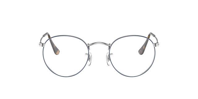 RB3447V Blau auf Silber MetallEyeglass Frames von B24, Vorderansicht