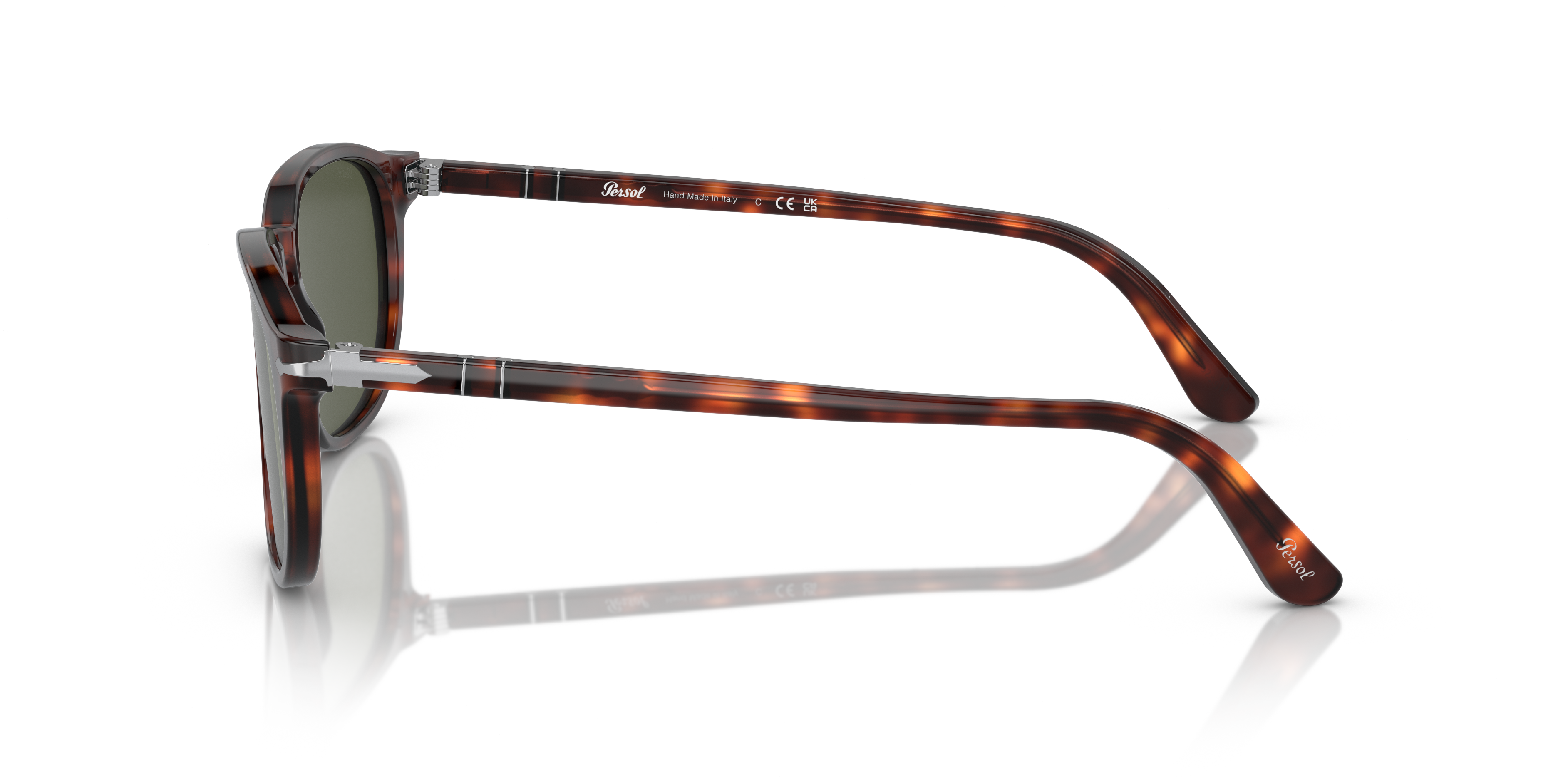 PO3019S Havana AcetaatSunglass Frames van B24, Zijaanzicht