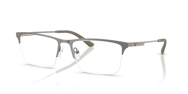 EA1177 Matt Grau MetallEyeglass Frames von B24, Dreiviertelansicht