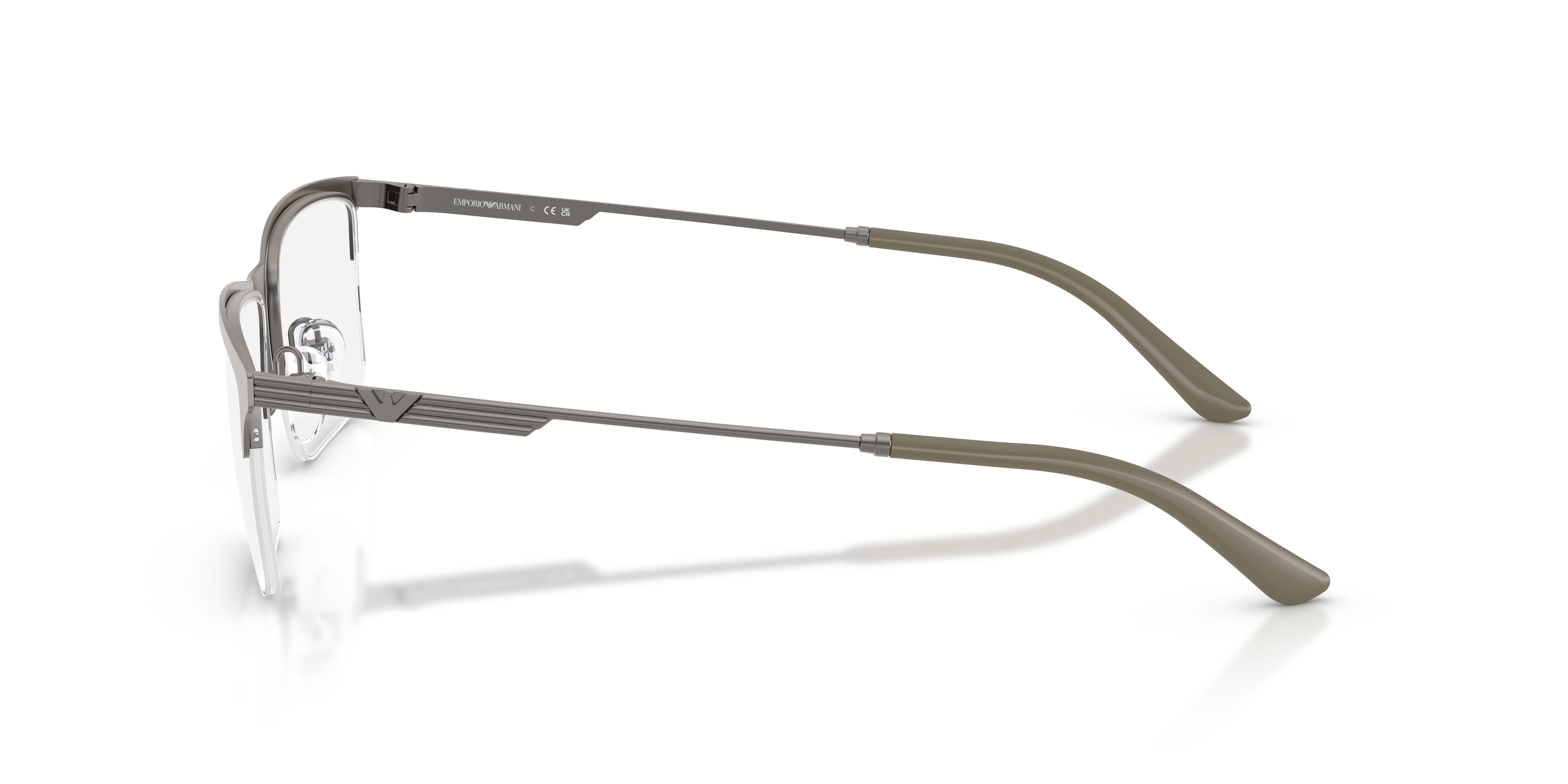 EA1177 Matgrijs MetaalEyeglass Frames van B24, Zijaanzicht