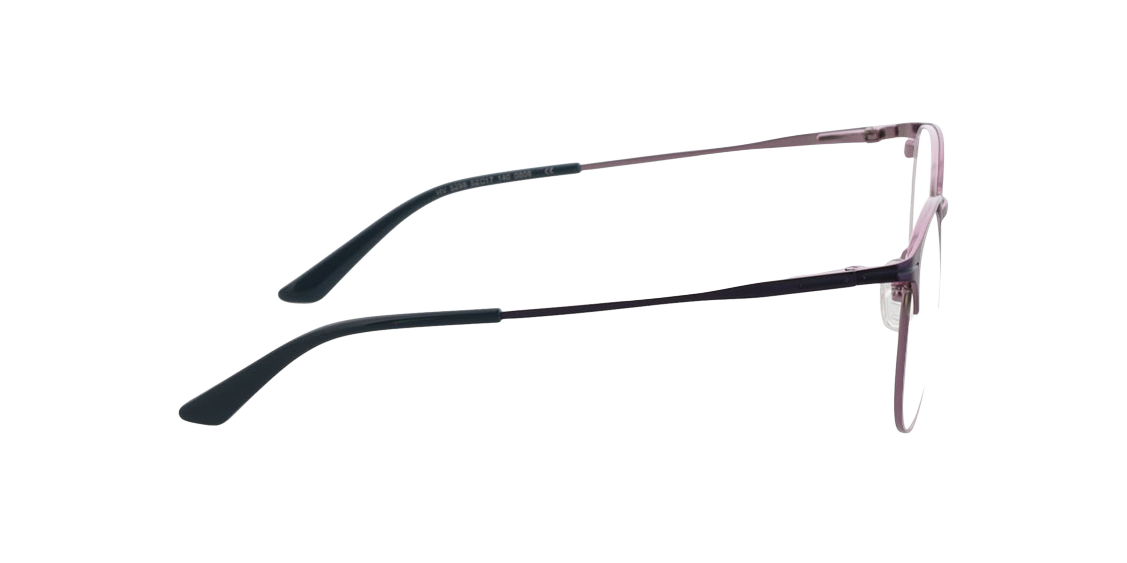 Cambridge Matpaars  &  blauw  &  matroze MetaalEyeglass Frames van B24, Zijaanzicht