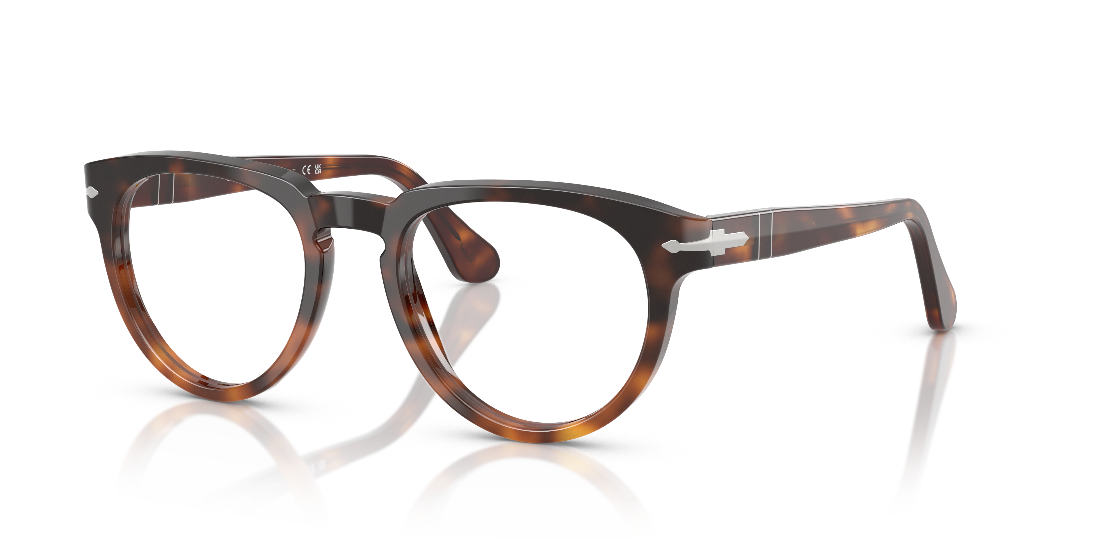 PO3377V Tortoise Dark Brown AcetaatEyeglass Frames van B24, Hoekweergave